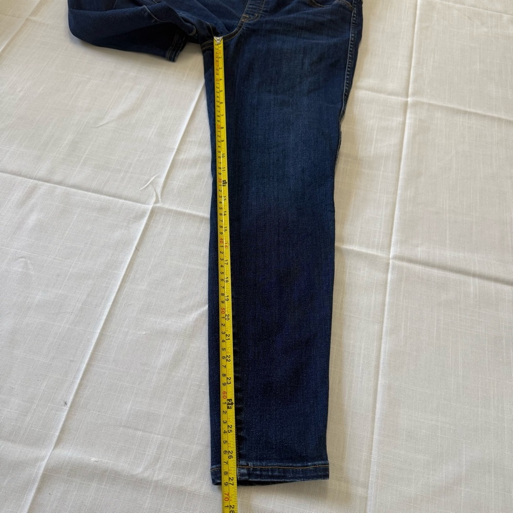 SPANX Ankle Length Skinny Jeans Dark Wash Denim Pull On Women’s Size L - Picture 7 of 11